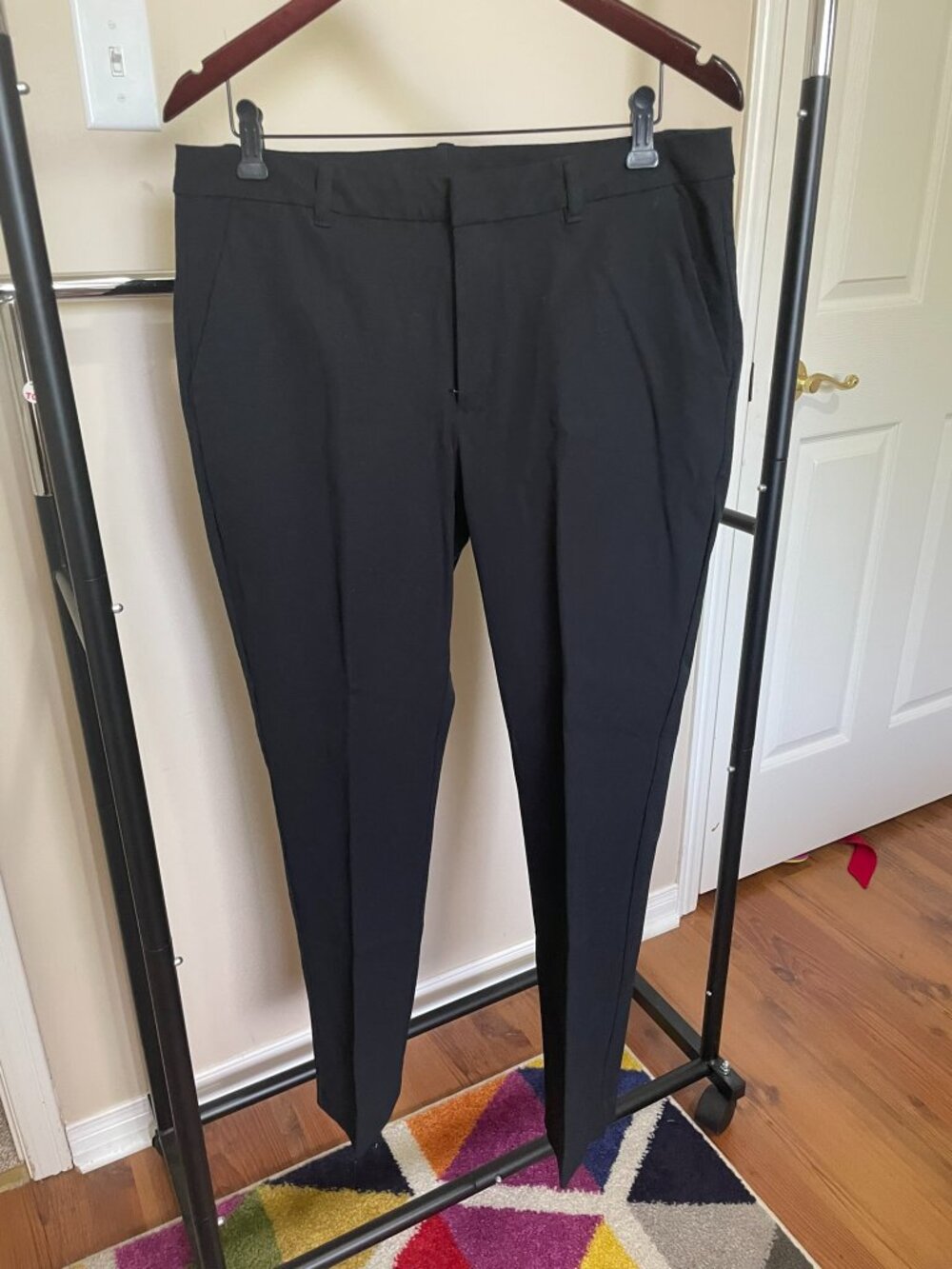 Cropped Trouser, Black, US 14